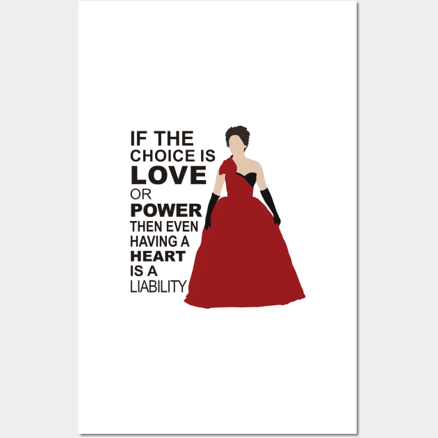 Cora - Love or Power - Black Text Wall Art by eevylynn